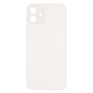Back Glass Compatible for iPhone 12 (Large Camera Hole) (Aftermarket) - White